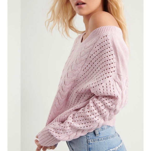 The HARLOW Sweater GARAGE sugar pink cable knit - Picture 2 of 8